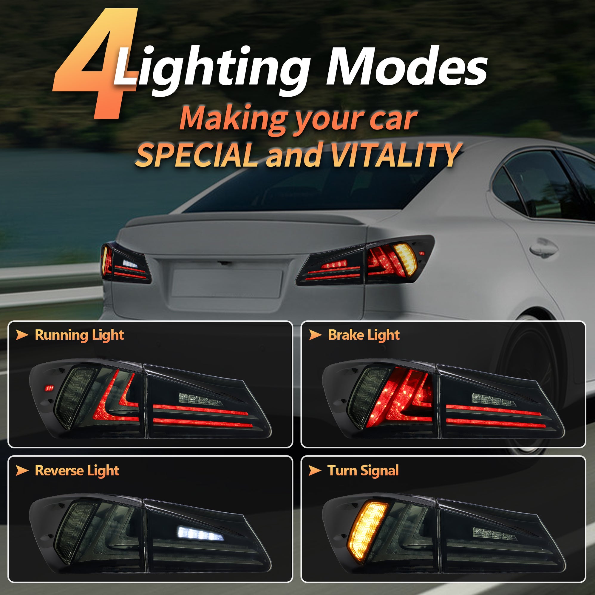 HCmotion - Conjunto De Luces Traseras LED Para Lexus Sedan