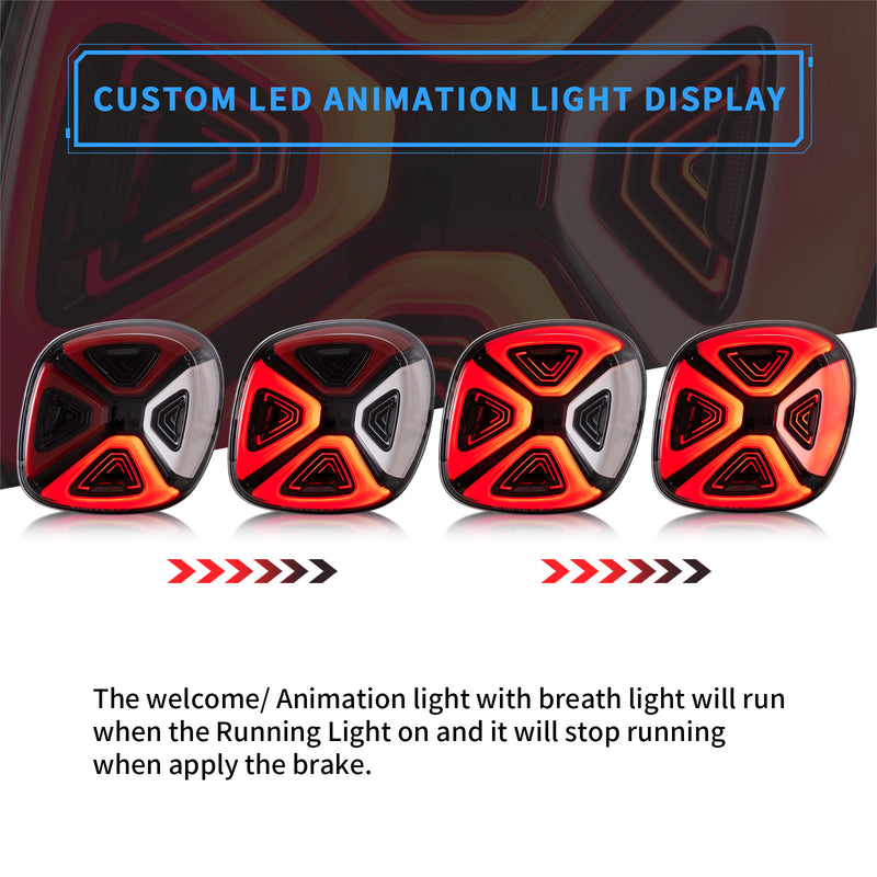 VLAND Full LED Tail Lights For Mercedez Benz Smart 453 Fortwo/Forfour 2015-2019