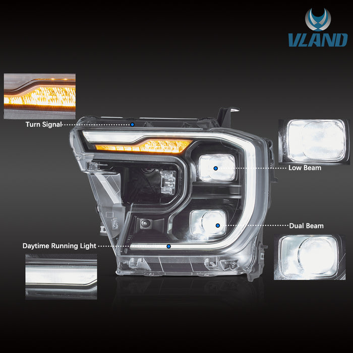 (Pre-sale) VLAND Full LED Headlights for Ford Ranger T6 2022-UP 2nd Gen P703