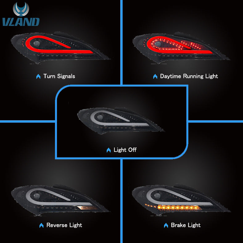 Światła tylne VLAND Full LED do Hyundai Genesis Coupe/Rohens Coupe 2009-2016