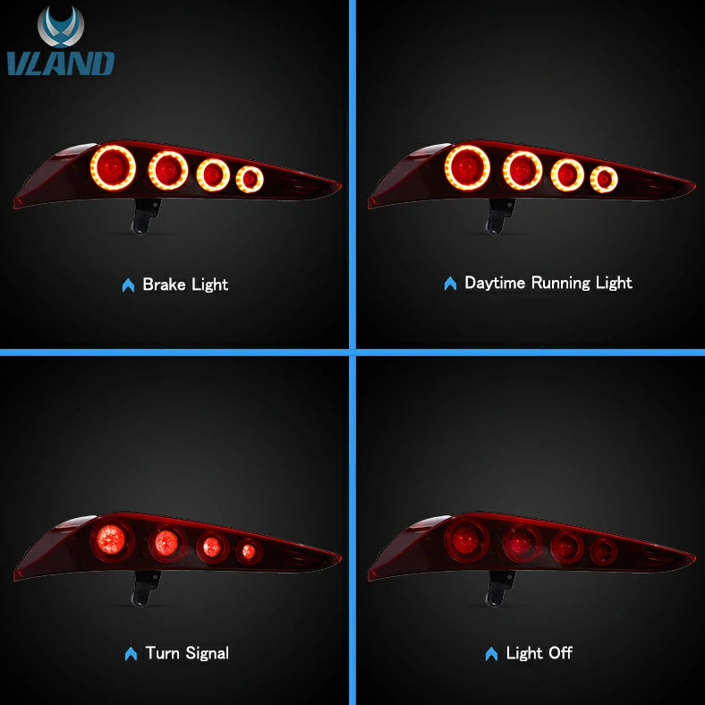 VLAND Full LED Tail Lights for Toyota GR Supra 2019-Present 5th Gen (Fifth Generation, Model Code J29/DB A90/A91) Heritage Edition Style Amber Turn Signal