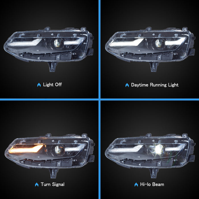 VLAND Full LED Dual Beam OE Style Headlights for Chevrolet Camaro 2019-Present 1LS/1LT/2LT/3LT/LT1 2Door RWD Coupe / Convertible (NOT FIT 1SS 2SS and ZL1)