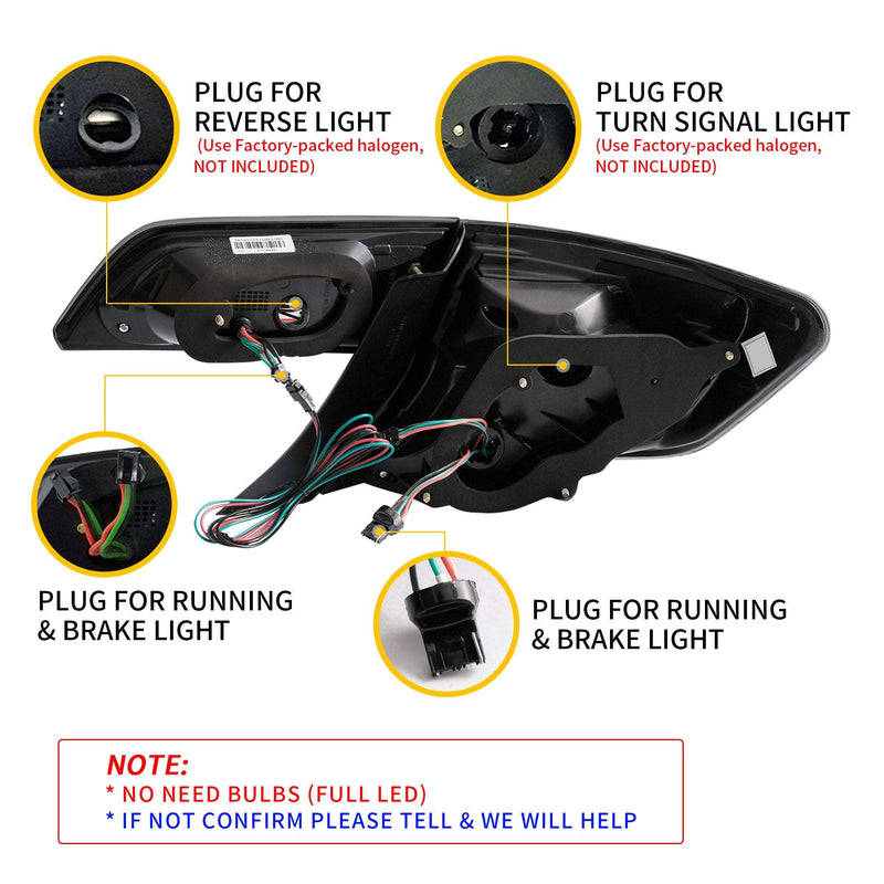 VLAND Custom LED Red Smoked Tail Lights for Toyota Camry 2012-2014 XV50 7th Gen (MOQ of 100)