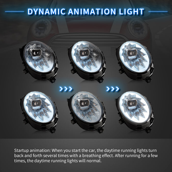 VLAND LED Headlights + LED Tail Lights For Mini Cooper F56 2014-2018 With Animation Function