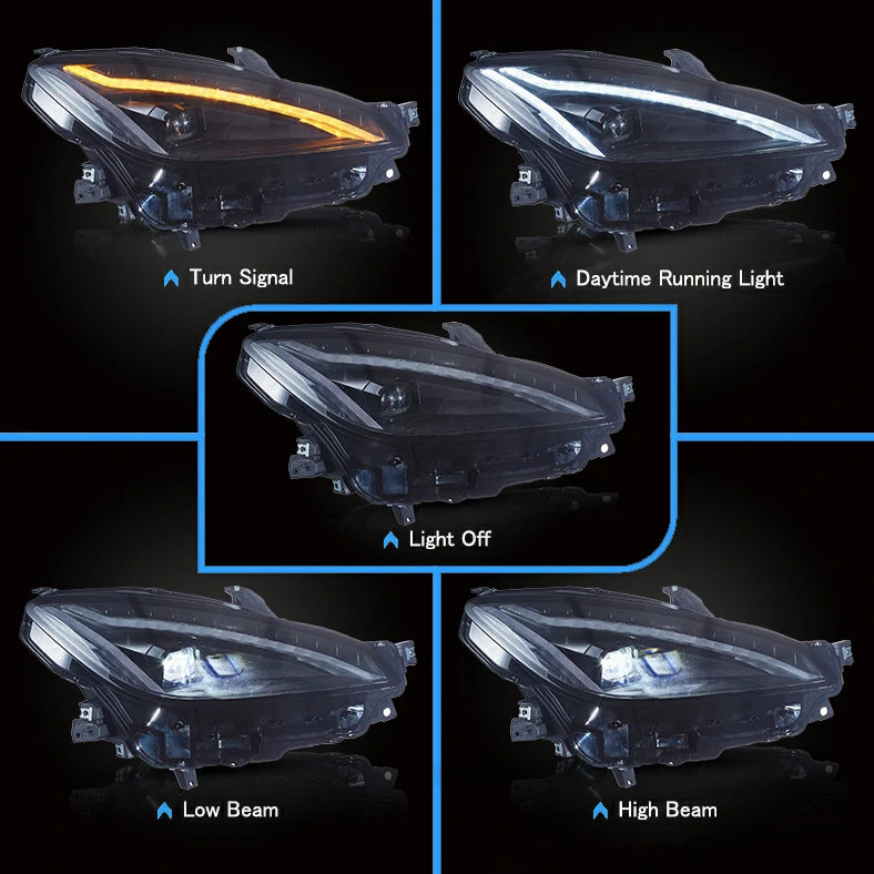 VLAND Full LED Dual Beam Projector Headlights for Toyota GR86 2021-2024 ZN8 2nd Gen / Subaru BRZ 2021-2024 ZD8 2n Gen