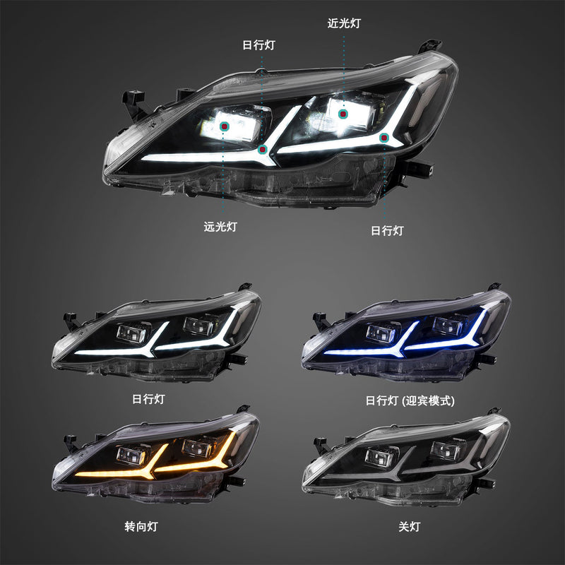 VLAND 适用于2010-2013款丰田锐志Reiz LED大灯带流水转向灯LED大灯总成