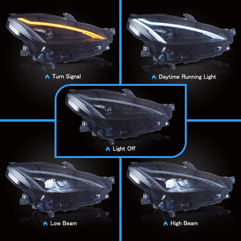 VLAND Full LED Dual Beam Headlights + LED Tail Lights for Toyota GR86 2021-2024 ZN8 2nd Gen / Subaru BRZ 2021-2024 ZD8 2n Gen