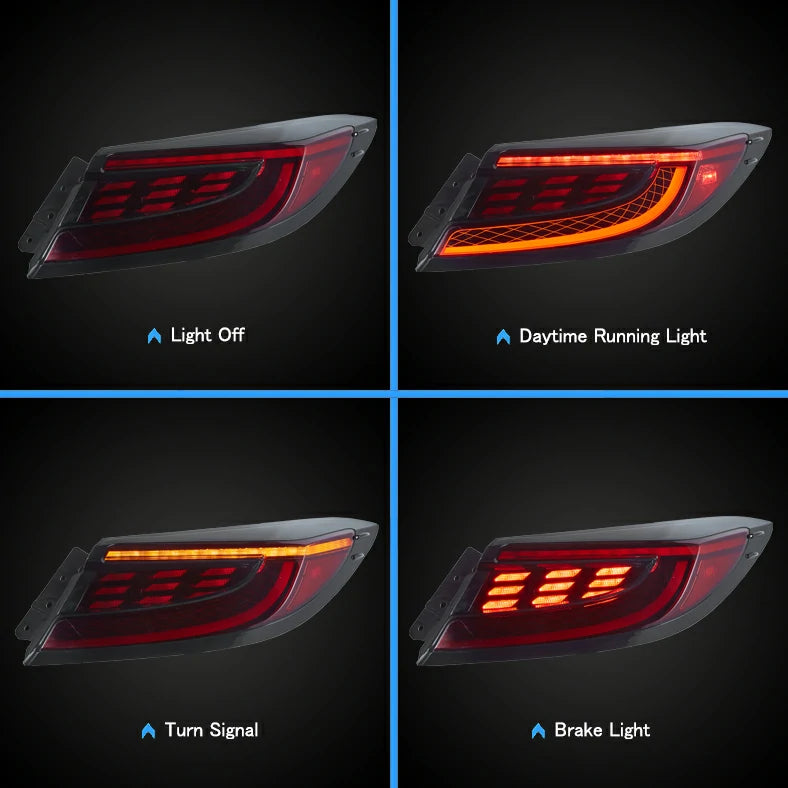 VLAND Full LED Tail Lights for Toyota GR86 / Subaru BRZ 2nd Gen ZN8/ZD8 2021-2024