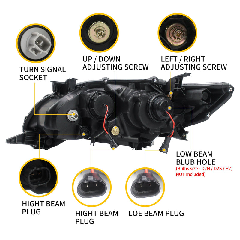 Phares LED VLAND pour Toyota Corolla 2011-2013