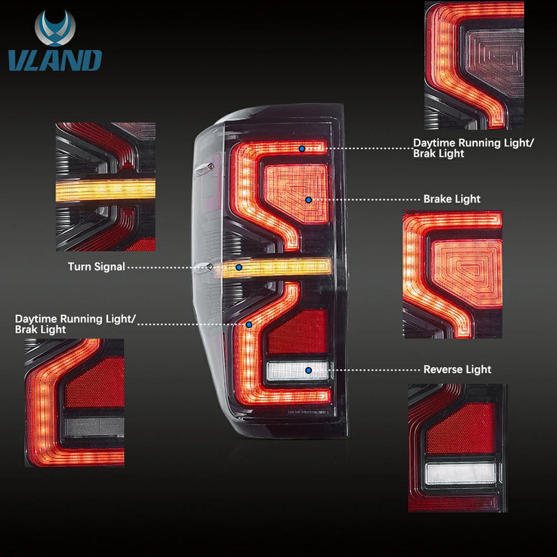 VLAND LED Tail Lights III For Ford Ranger T6/P375 2012-2022