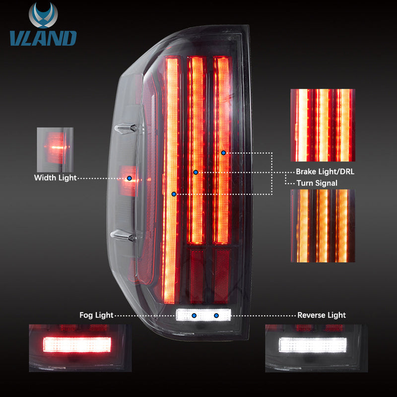VLAND Full LED Tail Lights for Toyota Tundra 2014-2021 (Ship from China)