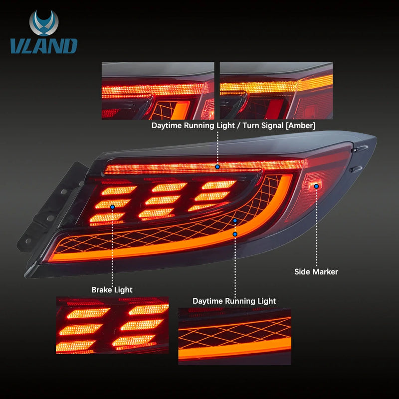 VLAND Full LED Tail Lights for Toyota GR86 / Subaru BRZ 2nd Gen ZN8/ZD8 2021-2024