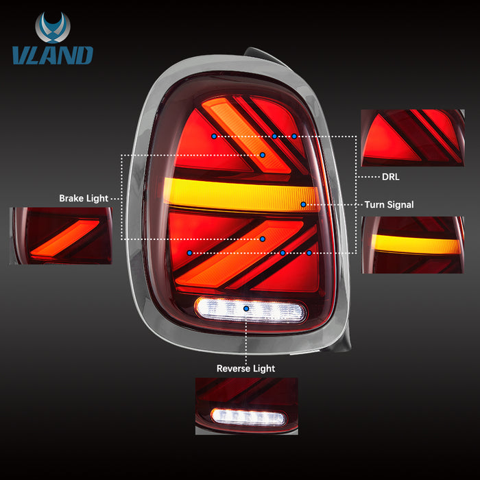 Feux arrière à LED Vland pour BMW Mini Cooper F55 F56 F57 2014-2019