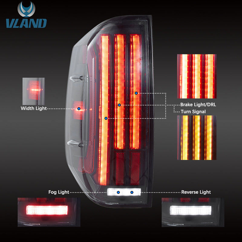 VLAND Full LED Tail Lights for Toyota Tundra 2014-2021 (Ship from China)