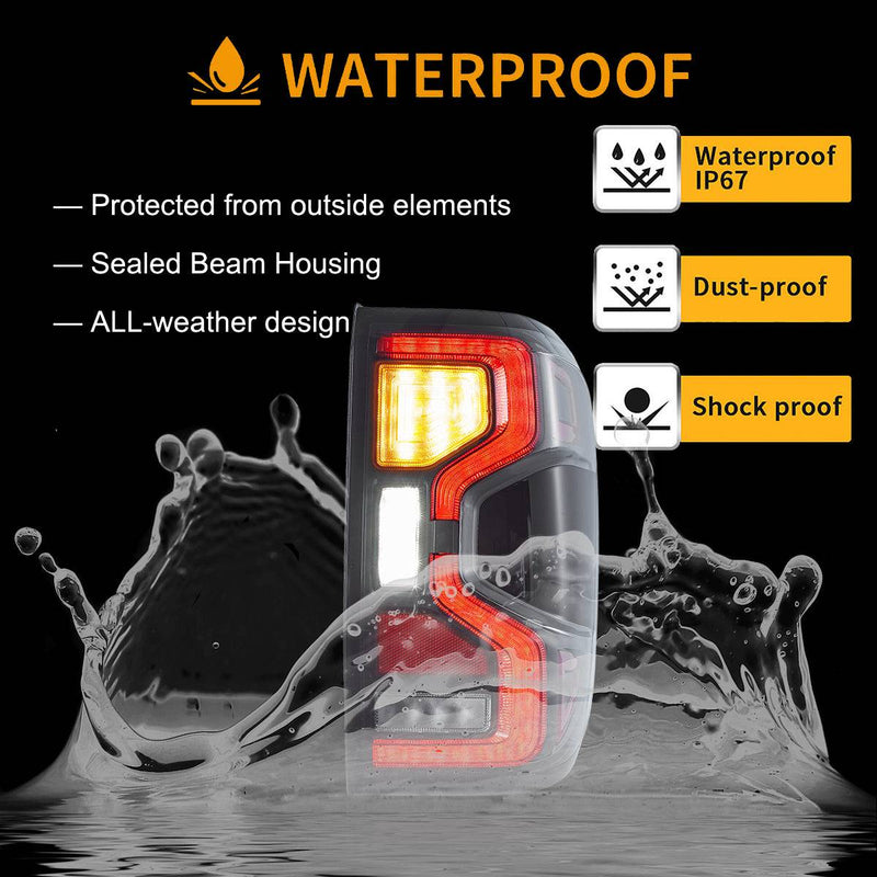 VLAND Full LED Tail Lights for Ford Ranger T6.2 2nd Gen 2022-UP