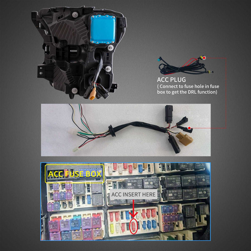 VLAND Full LED Headlights and Tail Lights For Ford F150 2015-2017