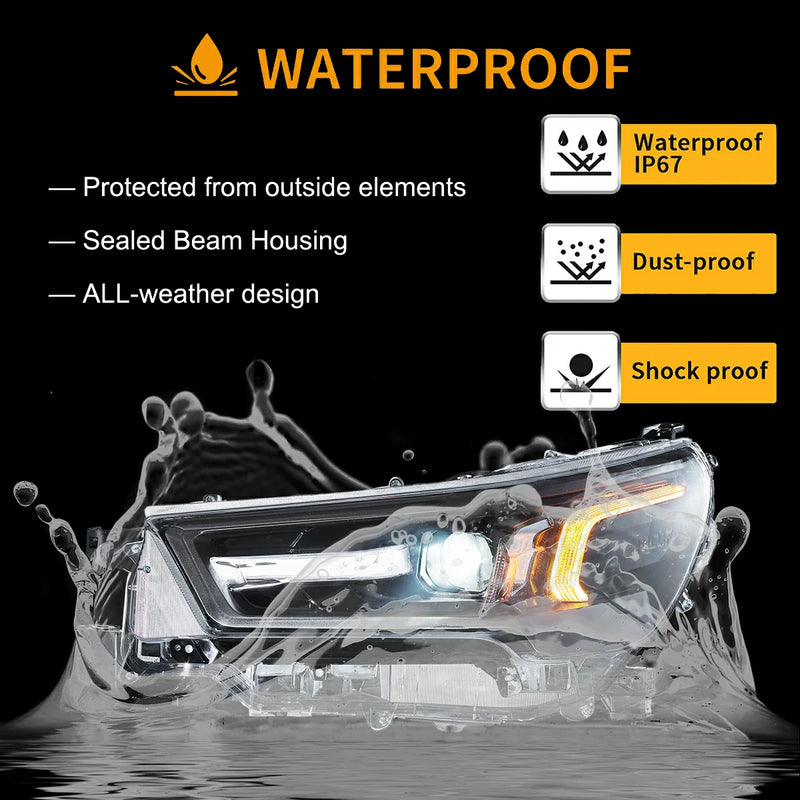 VLAND LED Dual Beam Headlights for Toyota Hilux / Revo 2021-2024 8th Gen 2nd Facelift Models (AN110/120/130)