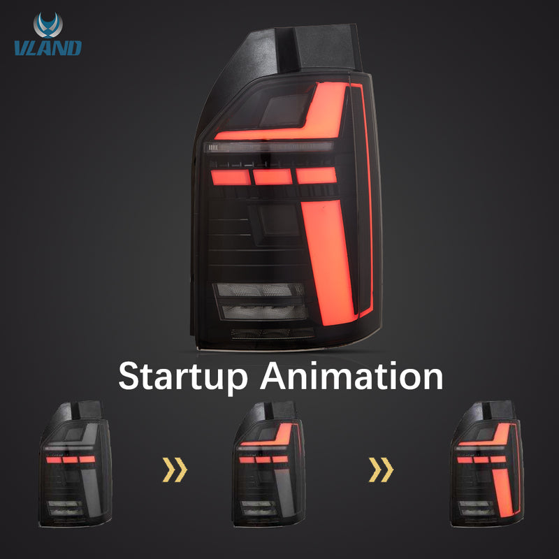 VLAND Full LED Tail Lights for Volkswagen / VW Transporter Caravelle Multivan T6 2015-2020 & T6.1 2019-2020