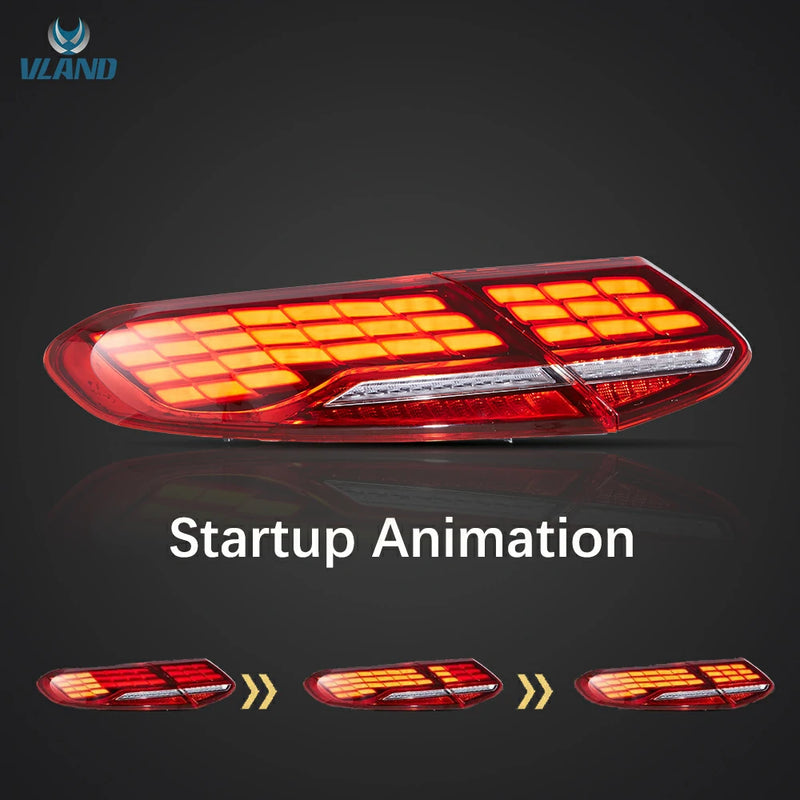 VLAND Full LED Tail Lights for Mercedes-Benz C-Class C205 Coupe 2015-2023 A205 Cabriolet/Convertible 2016-2023 4th Gen