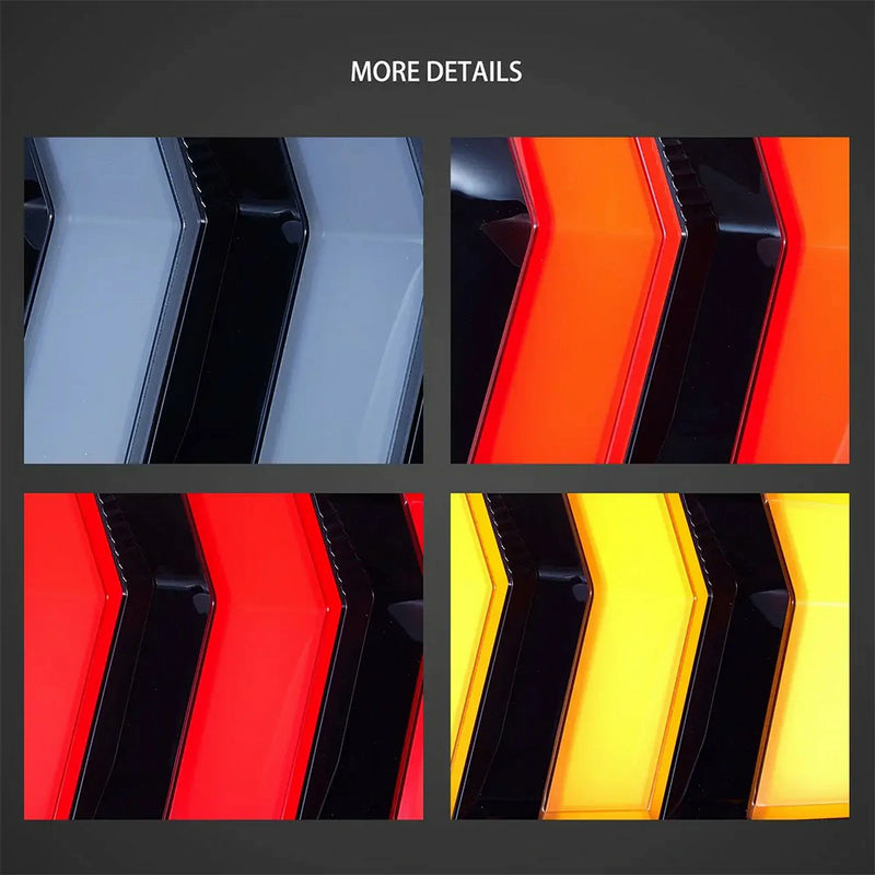 VLAND LED Tail Lights for Ford Mustang 2015-2023 6th Gen 5-Mode Turn Signal Switchable