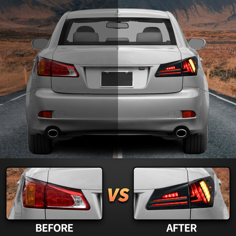 VLAND LED Headlights and Tail Lights for Lexus IS250 IS350 2006-2012 IS200d IS F 2008-2014 (Multi-Choice Combination)