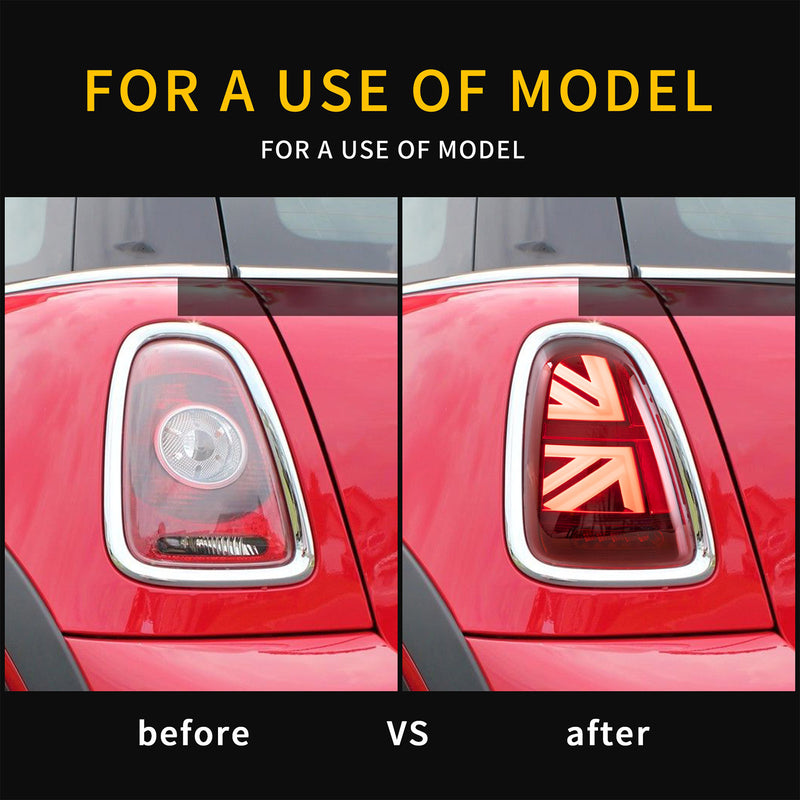 Reflektory LED VLAND + światła tylne LED do Mini Cooper F56 2014-2018 z funkcją animacji