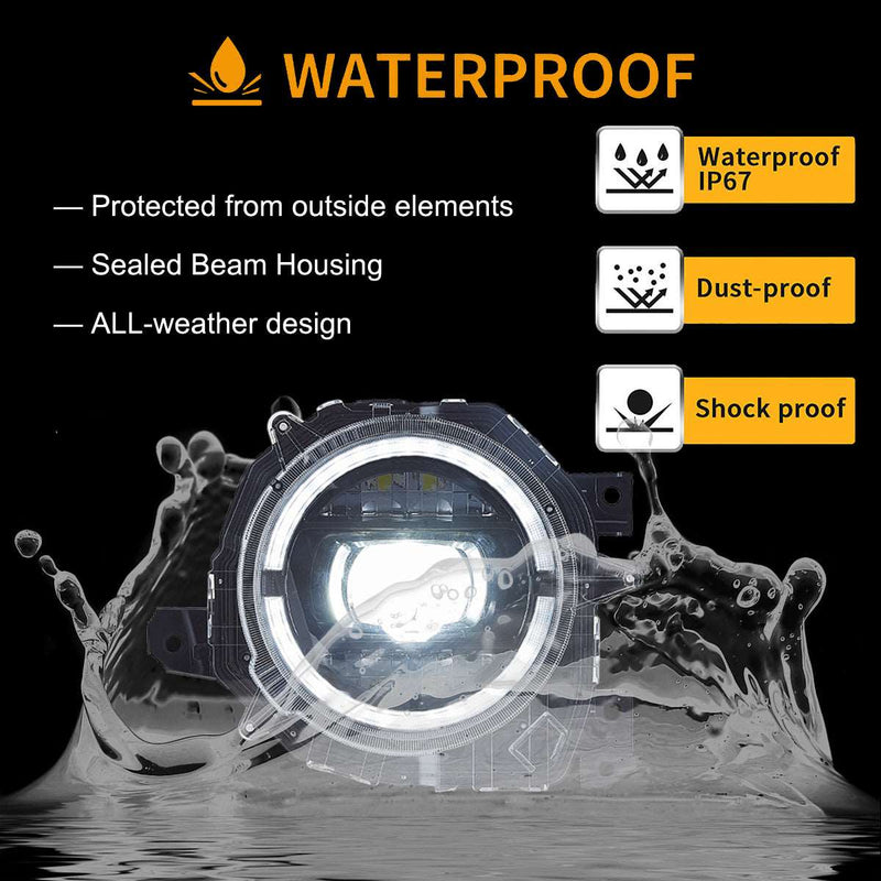 VLAND Full LED Headlights For スズキ ジムニー 4代目 2018-2023 JB64W JB74W / Suzuki Jimny 2018-2023 4th Gen (Fourth Generation)