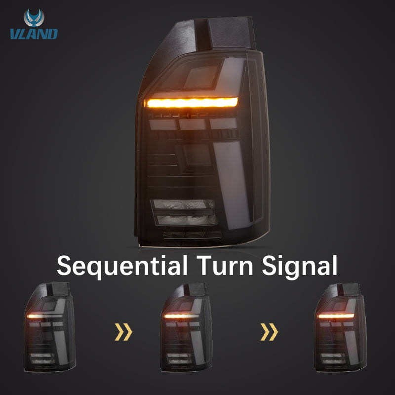 VLAND Full LED Tail Lights for Volkswagen / VW Transporter Caravelle Multivan T6 2015-2020 & T6.1 2019-2020