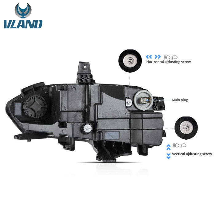 VLAND Full LED Dual Beam OE Style Headlights for Chevrolet Camaro 2019-Present 1LS/1LT/2LT/3LT/LT1 2Door RWD Coupe / Convertible (NOT FIT 1SS 2SS and ZL1)