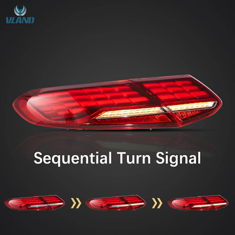 VLAND Full LED Tail Lights for Mercedes-Benz C-Class C205 Coupe 2015-2023 A205 Cabriolet/Convertible 2016-2023 4th Gen