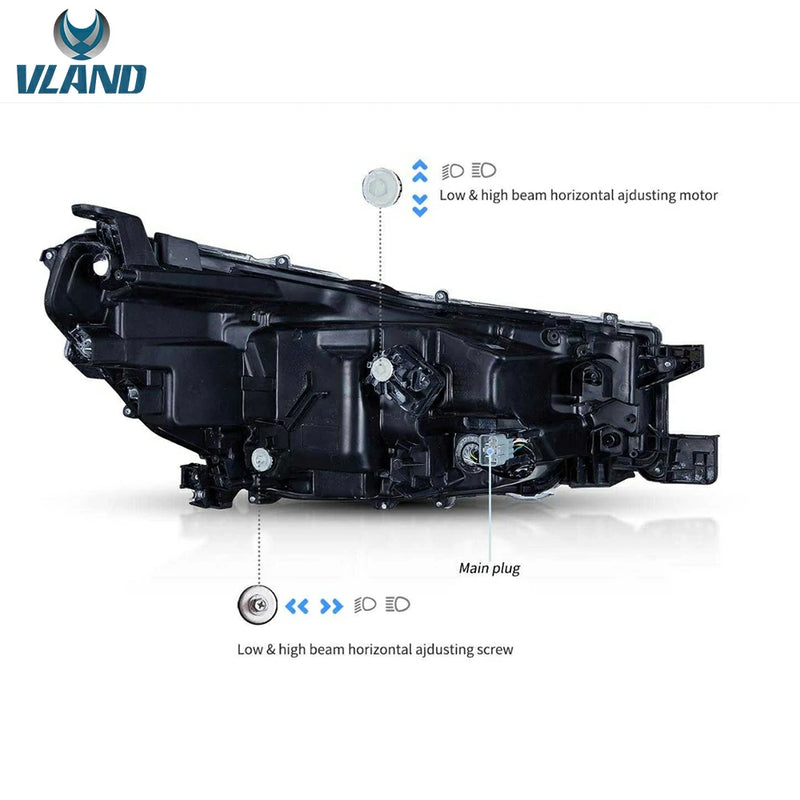 VLAND LED Dual Beam Headlights for Toyota Hilux / Revo 2021-2024 8th Gen 2nd Facelift Models (AN110/120/130)