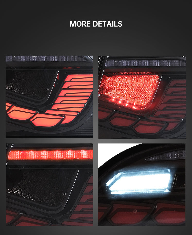 VLAND LED Tail Lights for Tesla Model 3 2007-2022 with Start Up Animation Sequential Red Indicator (US Model)