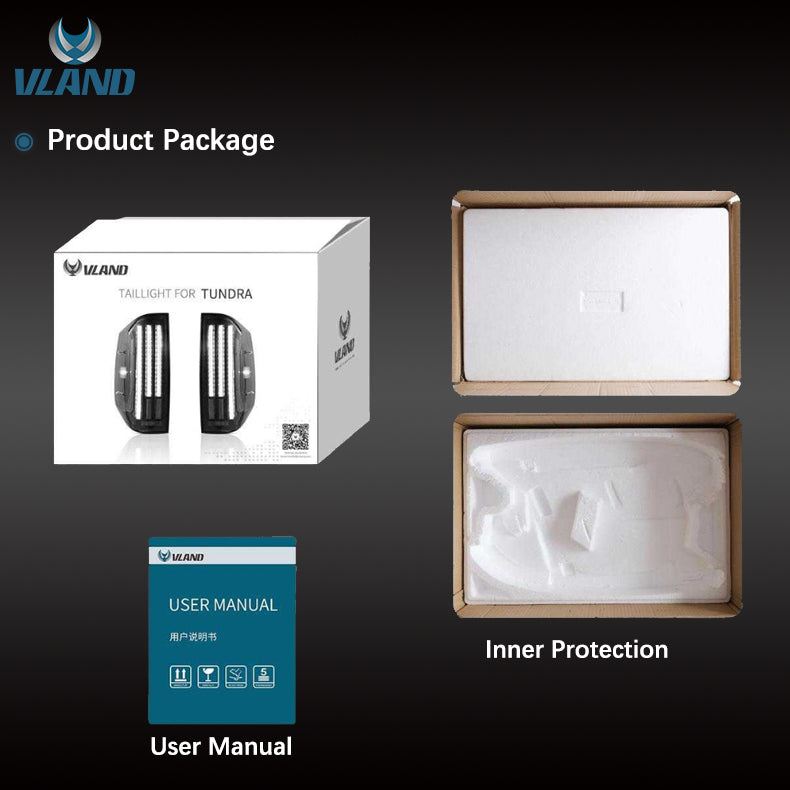 VLAND Full LED Tail Lights for Toyota Tundra 2014-2021