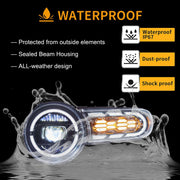 VLAND Full LED Dual Beam Headlights / Sequential DRL Side Lamps for Toyota FJ Cruiser 2007-2023