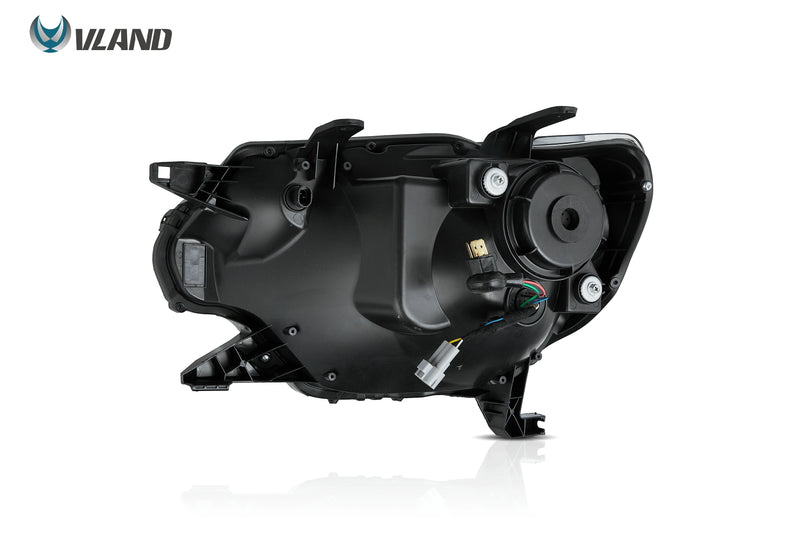 VLAND Full LED Dual Beam Headlights for Toyota Tacoma 2012-2015 2nd Gen w/ Sequential Indicator Startup Animation