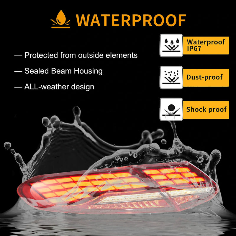 VLAND Full LED Tail Lights for Mercedes-Benz C-Class C205 Coupe 2015-2023 A205 Cabriolet/Convertible 2016-2023 4th Gen