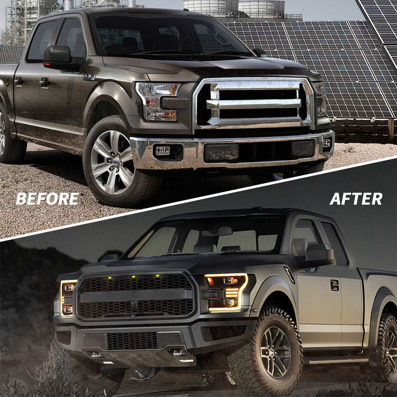 VLAND Full LED Headlights and Tail Lights For Ford F150 2015-2017