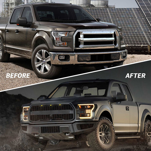 VLAND Full LED Headlights and Tail Lights For Ford F150 2015-2017