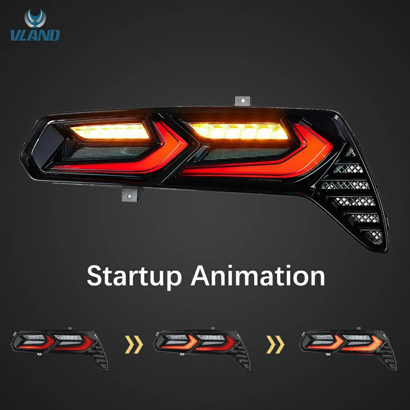 Chevrolet Chevy Corvette C7 2014-2019 VLAND LED Tail Lights C8-Style