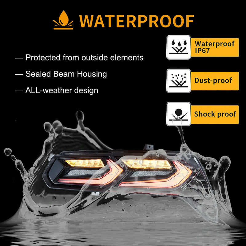 Chevrolet Chevy Corvette C7 2014-2019 VLAND LED Tail Lights C8-Style