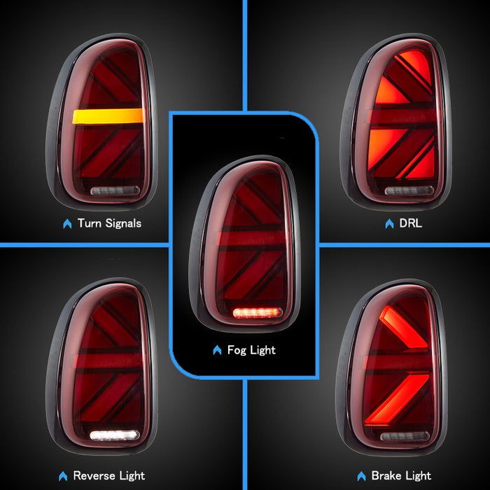 Vland LED-Rücklichter für BMW Mini Cooper Countryman R60 2010–2016 (erste Generation) mit Start-up-Animation