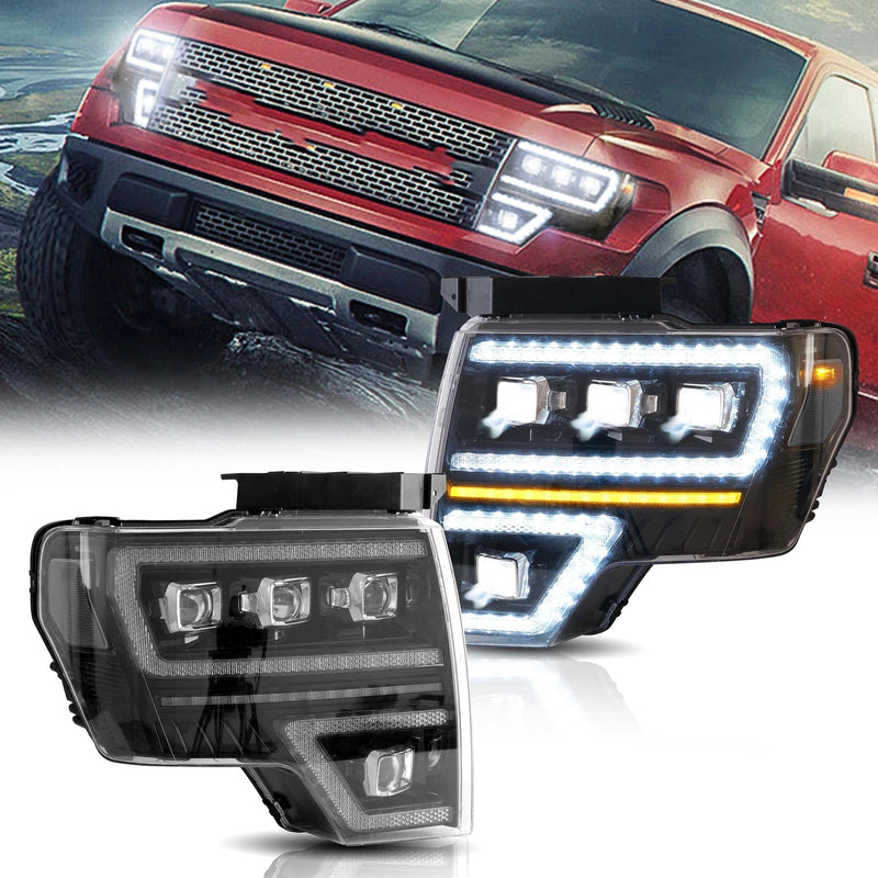 VLAND Full LED/LED Projecteur Phares Pour Ford F150 Pick-up 2009-2014 Avec DRL