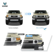 Toyota FJ Cruiser 2007-2023 1st Gen VLAND Full LED Dual Beam Headlights w/ Sequential Indicator Dynamic Mode