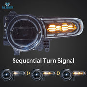 Toyota FJ Cruiser 2007-2023 1st Gen VLAND Full LED Dual Beam Headlights w/ Sequential Indicator Dynamic Mode