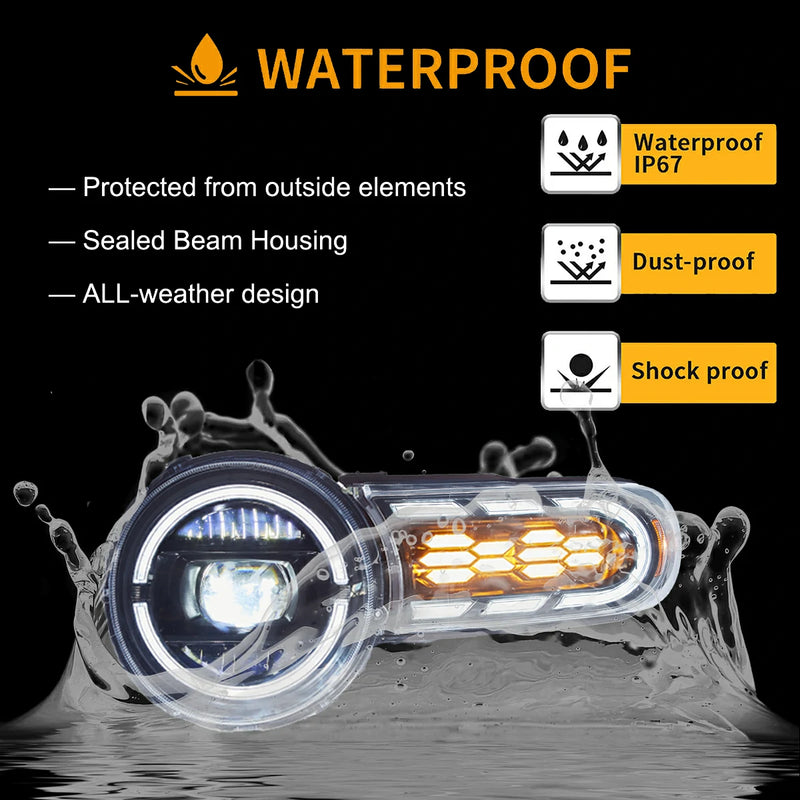 Toyota FJ Cruiser 2007-2023 1st Gen VLAND Full LED Dual Beam Headlights w/ Sequential Indicator Dynamic Mode