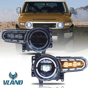 Toyota FJ Cruiser 2007-2023 1st Gen VLAND Full LED Dual Beam Headlights w/ Sequential Indicator Dynamic Mode