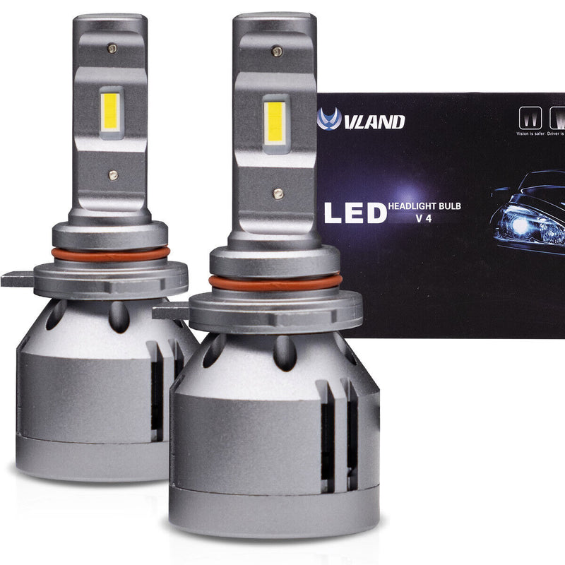 VLAND 2PCs D2S/H1/H3/H4/H7/H11/9005/9006/9012 LED Headlight Bulbs 6000K Super Bright VLAND Factory