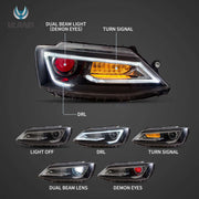 VLAND Dual Beam Headlights For Volkswagen VW Jetta / Sagitar (NOT GLI) 2011-2018 VLAND Factory