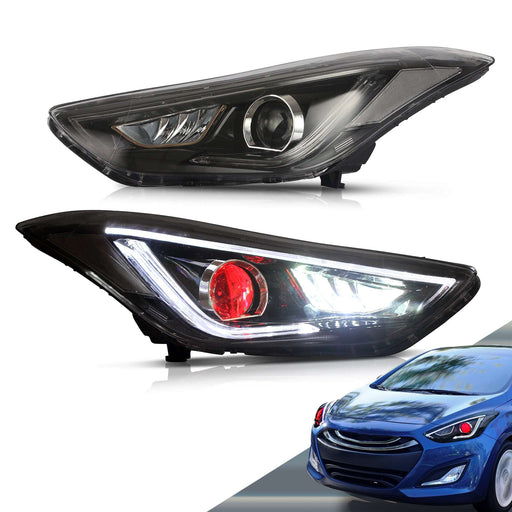 VLAND Dual Beam Projector Headlights For Hyundai Elantra (Avante MD) 2011-2015 VLAND Factory