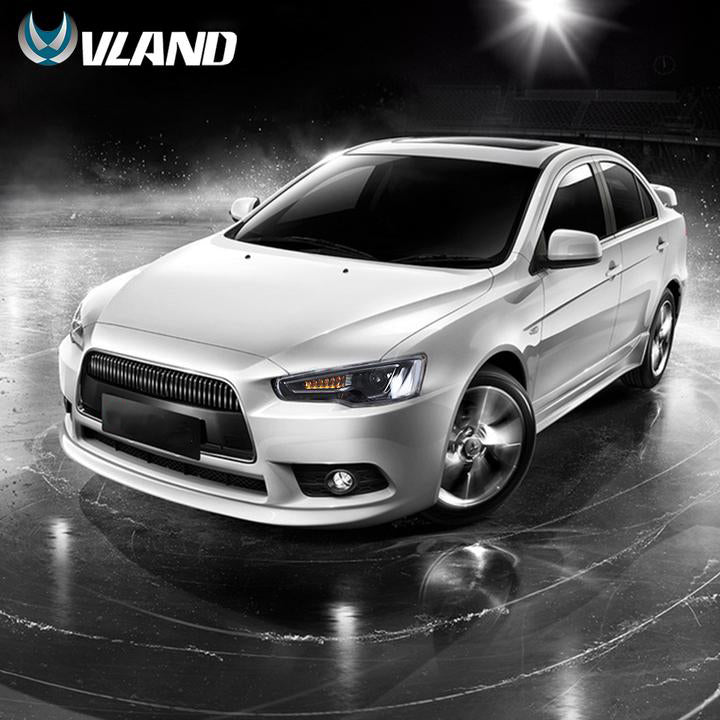 VLAND Dual Beam Projector Headlights for Mitsubishi Lancer EVO X 2008-2020 VLAND Factory